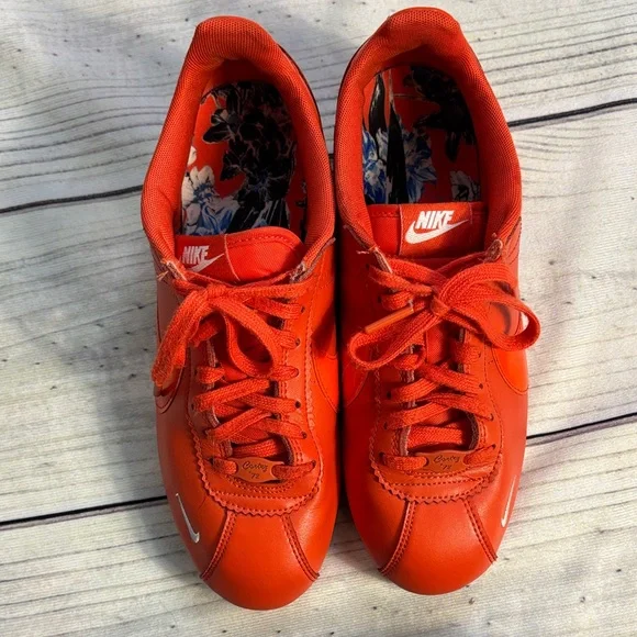 Nike Cortez Sneakers Retro Orange VTG Style Size 9 Women’s Tennis Shoes - Picture 3 of 16